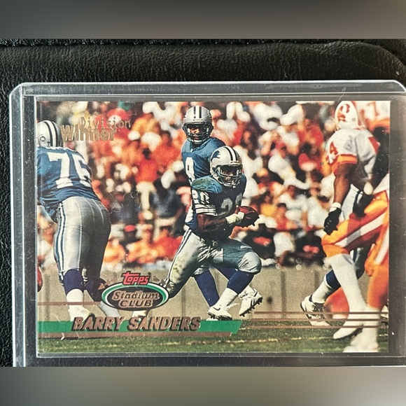 Barry Sanders 1993 Topps Stadium Club Divison Winners Card PLUS Redemption Lot - Picture 2 of 3